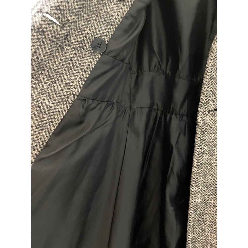 Blu:pepe Vintage Trench Coat with Belt Size Small Double Breasted Herringbone - Picture 4 of 12